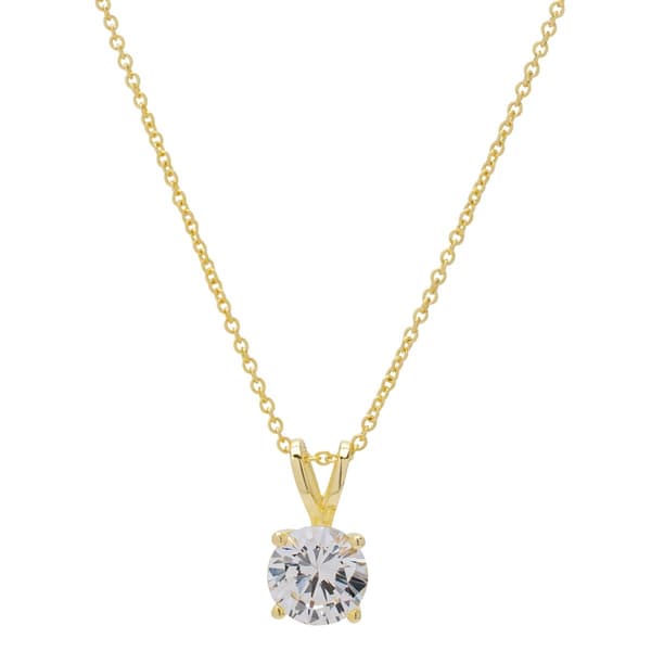 Gianni Argento Lab White Sapphire 7mm Round Pendant - image 