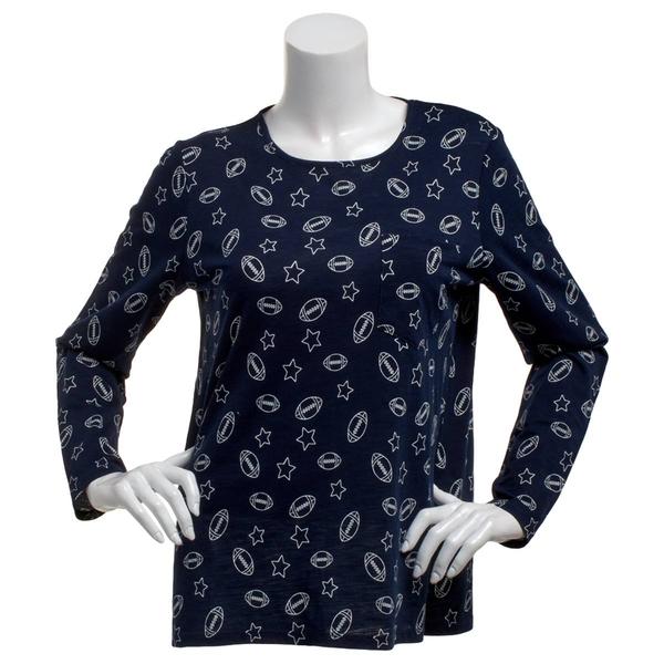 Petite Architect(R) Long Sleeve Slub Game Day Tee - image 