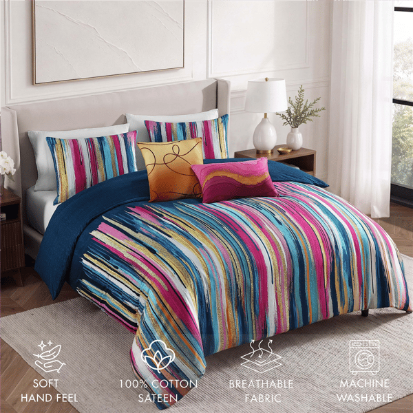 Bebejan® Modern Palette 100% Cotton Sateen 5pc. Comforter Set