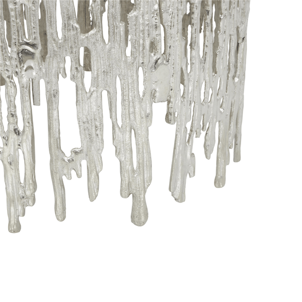 9th & Pike® Contemporary Silver Aluminum Metal Accent Table