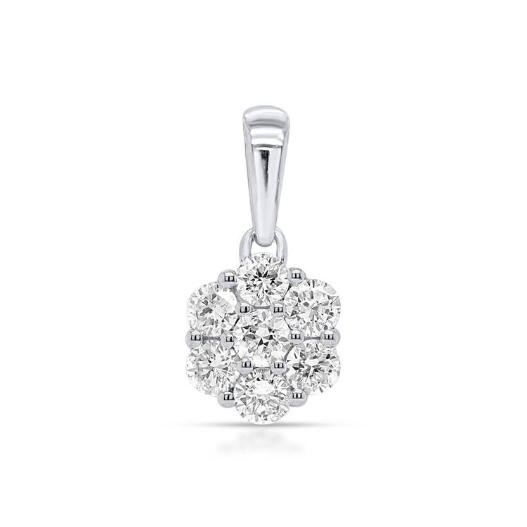 Nova Star(R) 1/2ctw. Lab Grown Diamond Cluster Pendant