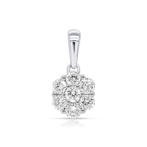 Nova Star(R) 1/2ctw. Lab Grown Diamond Cluster Pendant - image 