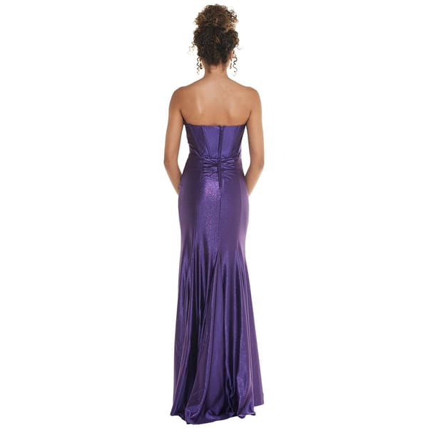 Juniors Emerald Sundae Glitter Ruch Illusion Corset A-Line Dress