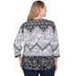 Plus Size Ruby Rd. Monochrome Moment Knit Zigzag Tee - image 2