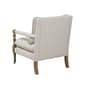 Coaster Upholstered Accent Chair with Casters - Beige/Dark Oak - image 2