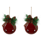 Northlight 2pk. Red Jingle Bells with Bows Christmas Ornaments - image 3