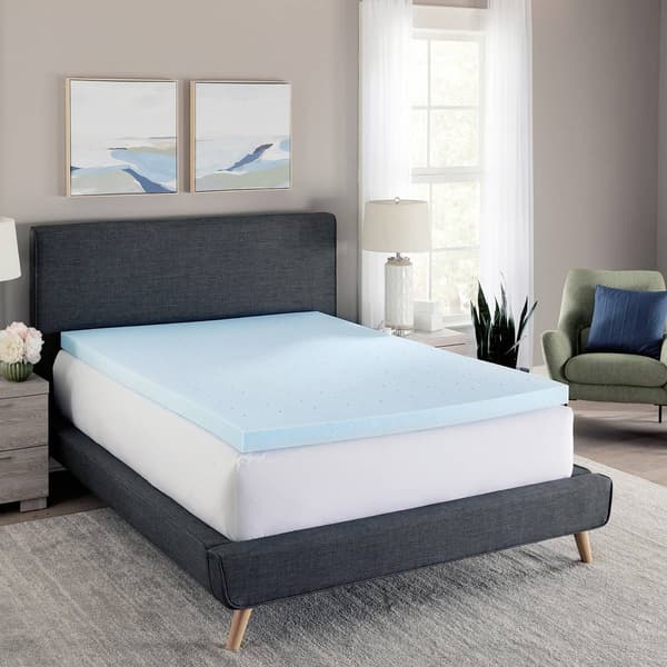 Bodipedic&#40;tm&#41; 4in. Gel-Infused Memory Foam Mattress Topper - image 