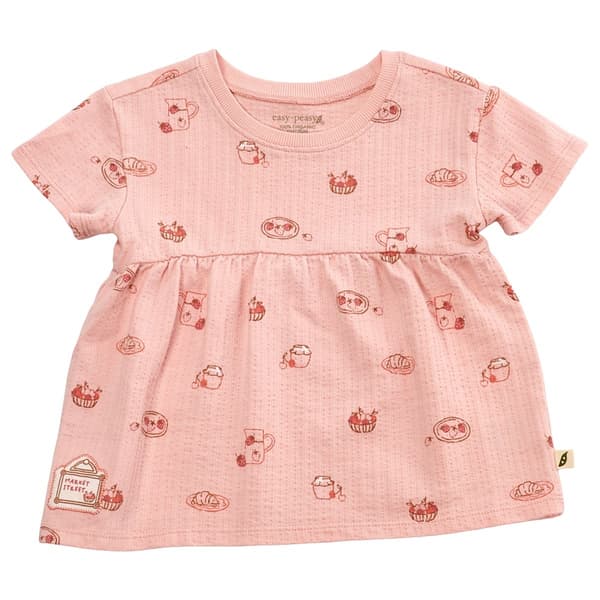 Toddler Girl Easy Peasy Short Sleeve Peplum Top - Pink - image 