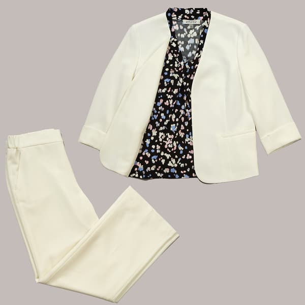 Womens Kasper Suit Separates Open Jacket Look