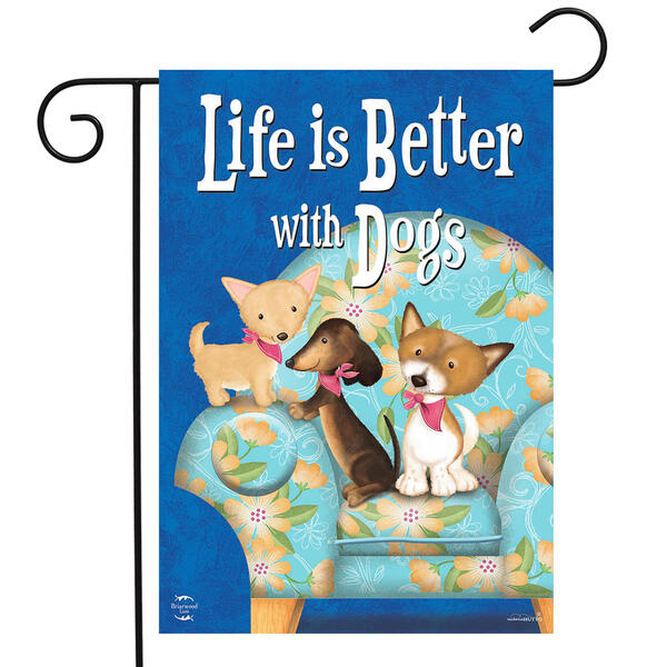 Briarwood Lane Life is Better with Dogs Garden Flag - image 