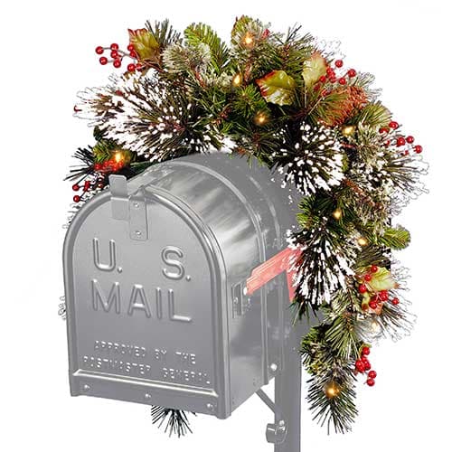 National Tree 36in. Wintry Pine® LED Mailbox Swag