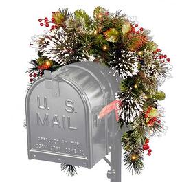 National Tree 36in. Wintry Pine&#40;R&#41; LED Mailbox Swag
