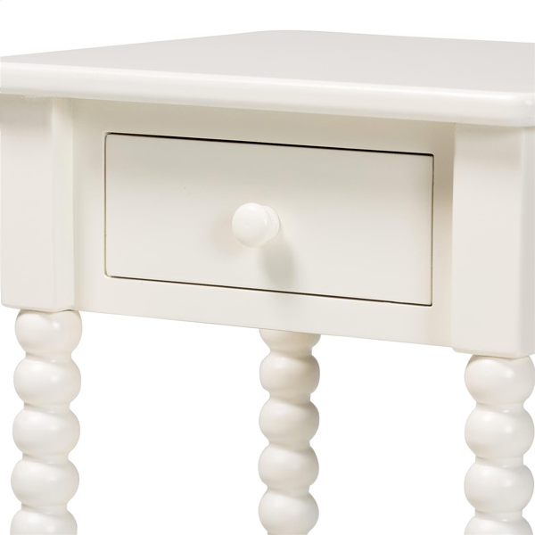 Baxton Studio Raynera End Table with Bobbin Legs