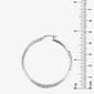 Forever New Sterling Silver Half Diamond Cut Hoop Earrings - image 3