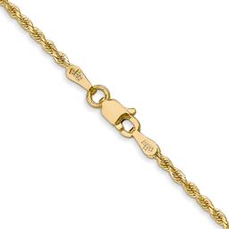 Unisex Gold Classics™ 1.75mm. 14k Diamond Cut Rope 14in. Necklace