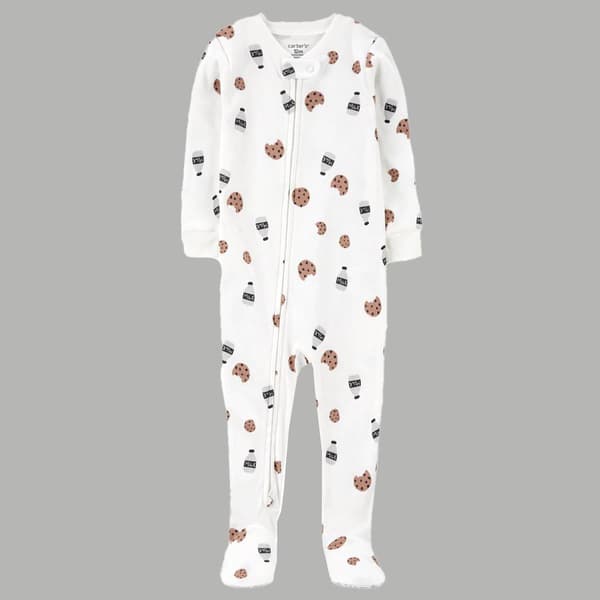Baby Unisex &#40;12-24M&#41; Carter''s&#40;R&#41; Cookies & Milk Footie Pajamas