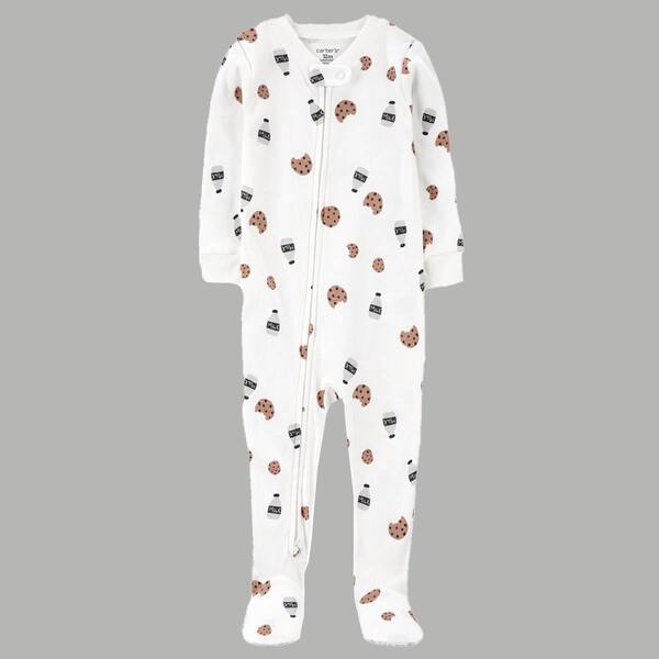 Baby Unisex &#40;12-24M&#41; Carter''s&#40;R&#41; Cookies & Milk Footie Pajamas - image 