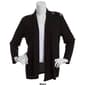 Womens Notations Long Sleeve Rib-Knit Button Shoulder Cardigan - image 3