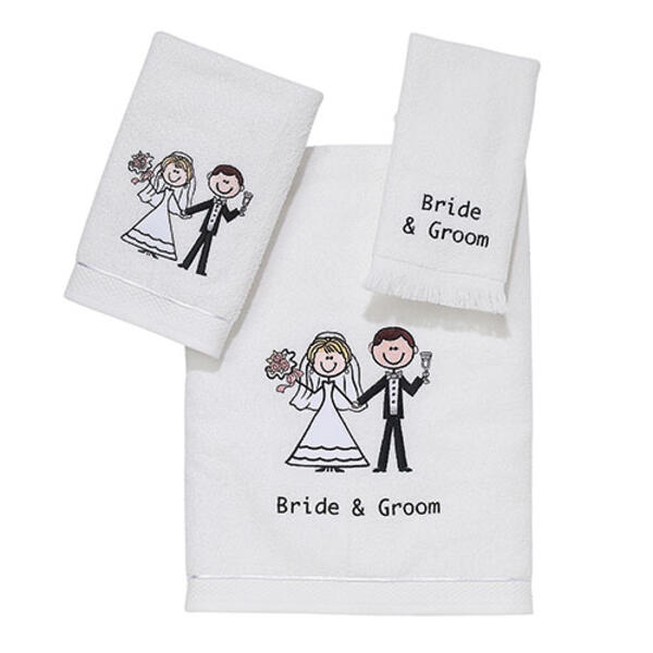 Avanti Linens Bride &amp; Groom Towel Collection - image 