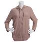 Womens Yogalicious Long Sleeve Zip Up Side Ruche Maternity Hoodie - image 1