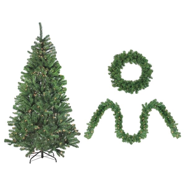 Northlight 4pc. Pre-Lit Artificial Winter Spruce Set - image 