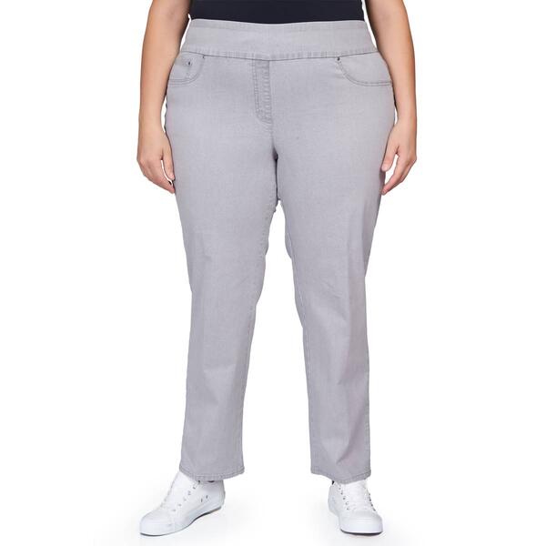 Plus Size Ruby Rd. Key Items Extra Stretch Denim Jeans - Stone - image 