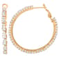 Jessica Simpson Yellow Gold Baguette Hoop Earrings - image 1