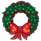 Northlight 15in. Holographic Christmas Wreath Window Silhouette - image 1