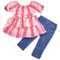 Girls (4-6x) Kids Headquarters(R) Plaid Top w/ Capri Leggings Set - image 1