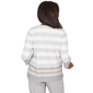 Petite Alfred Dunner Comfort & Joy Star and Stripe Blouse - image 2