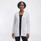 Womens 89th & Madison All Over Waffle Cardigan - image 2