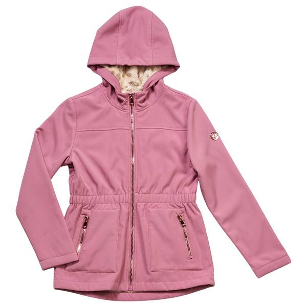 Girls (7-16) Kensie Girl Solid Faux Fur Lined Softshell Jacket - image 