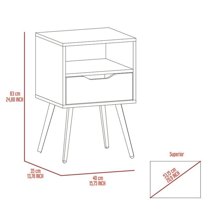 FM FURNITURE Allie Contemporary Nightstand