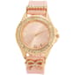 Womens Pink Sunray Dial Crystal Watch with Pink Strap - AS119P - image 1