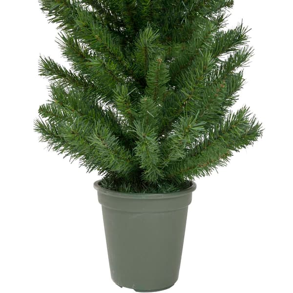 4'' Potted Virginia Pine Walkway Slim Artificial Christmas Tree -