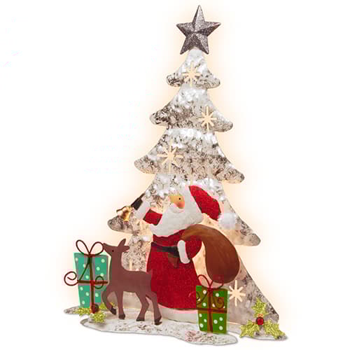 National Tree 16in. Pre-Lit LED Tree Santa Scene - image 