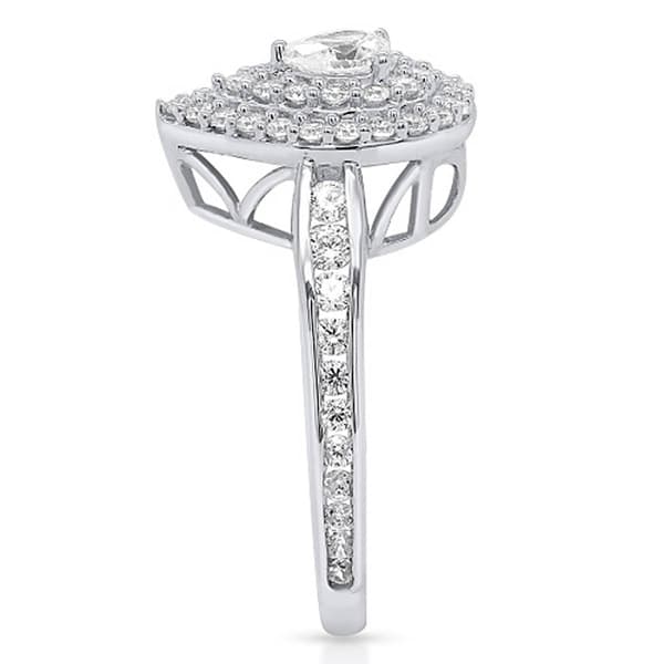 Nova Star® White Gold & 1ctw. Lab Grown Diamond Pear Ring