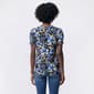Womens Anne Klein Short Pleated Sleeve Floral Blouse - image 2