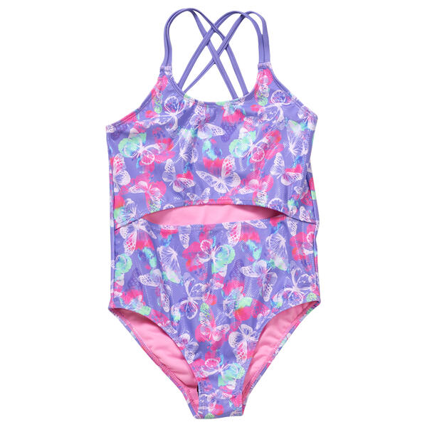 Girls &#40;7-16&#41; Limited Too Butterfly Monokini One Piece Swimsuit - image 