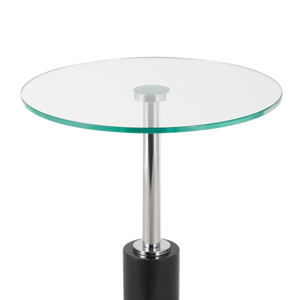 9th & Pike® Glam Black Marble Accent Table