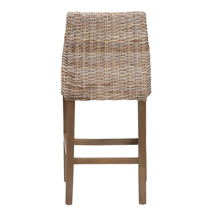 bali & pari Toby Modern Bohemian Kubu Rattan Counter Stool