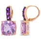 Sophia B 15 3/4ctw. Rose de France Amethyst Drop Earrings - image 1