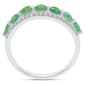 Gemstone Classics™ Sterling Silver Emerald & White Zircon Ring - image 4