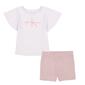 Girls &#40;4-6x&#41; Calvin Klein 2pc. Flutter Tee & Paper Bag Shorts Set - image 1