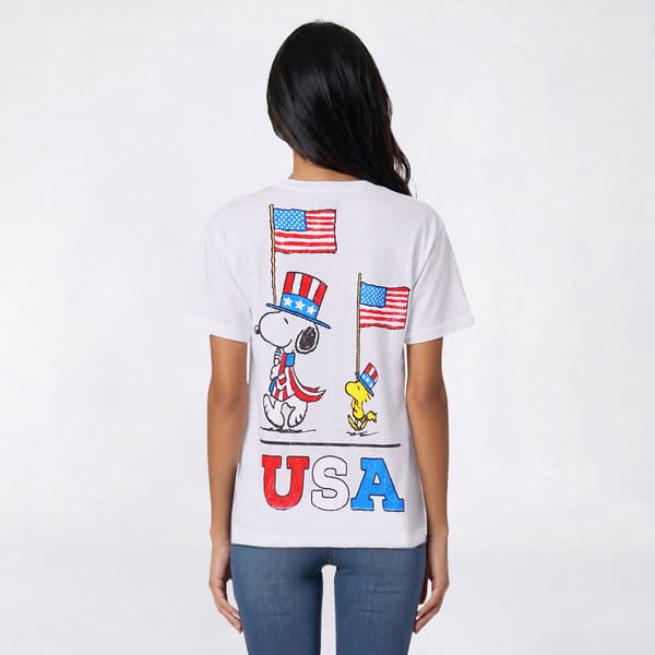 Juniors C-Life USA Peanus™ Boyfriend Tee