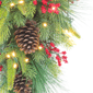 Puleo International Pre-Lit Banister Swag with Pinecone & Berries - image 4