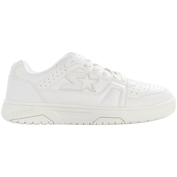 Mens Starter® Fastbreak Low X White Monochrome Athletic Sneakers