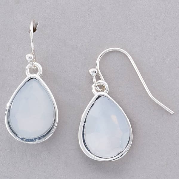 Design Collection Opal Drop Crystal Earrings - image 