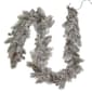 Kurt S. Adler 9ft. Pre-Lit Clear Incandescent Flocked Garland - image 1
