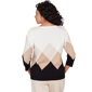 Womens Alfred Dunner Seville Stud Embellishment Argyle Sweater - image 2